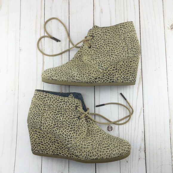 cheetah wedge booties